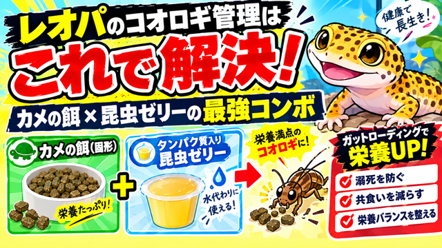 レオパ用コオロギの餌を考える