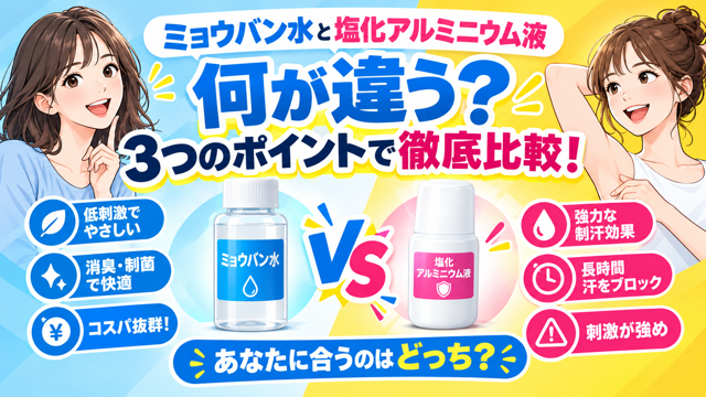 ミョウバン水と塩化アルミニウム液